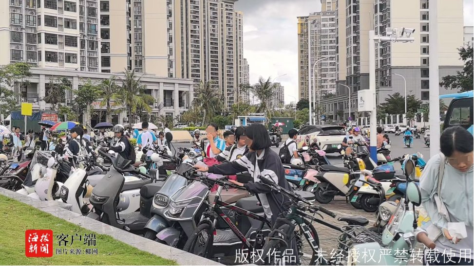 海口初中生骑电动自行车上学成风晚修后“无盔”骑行隐患突出(图2)