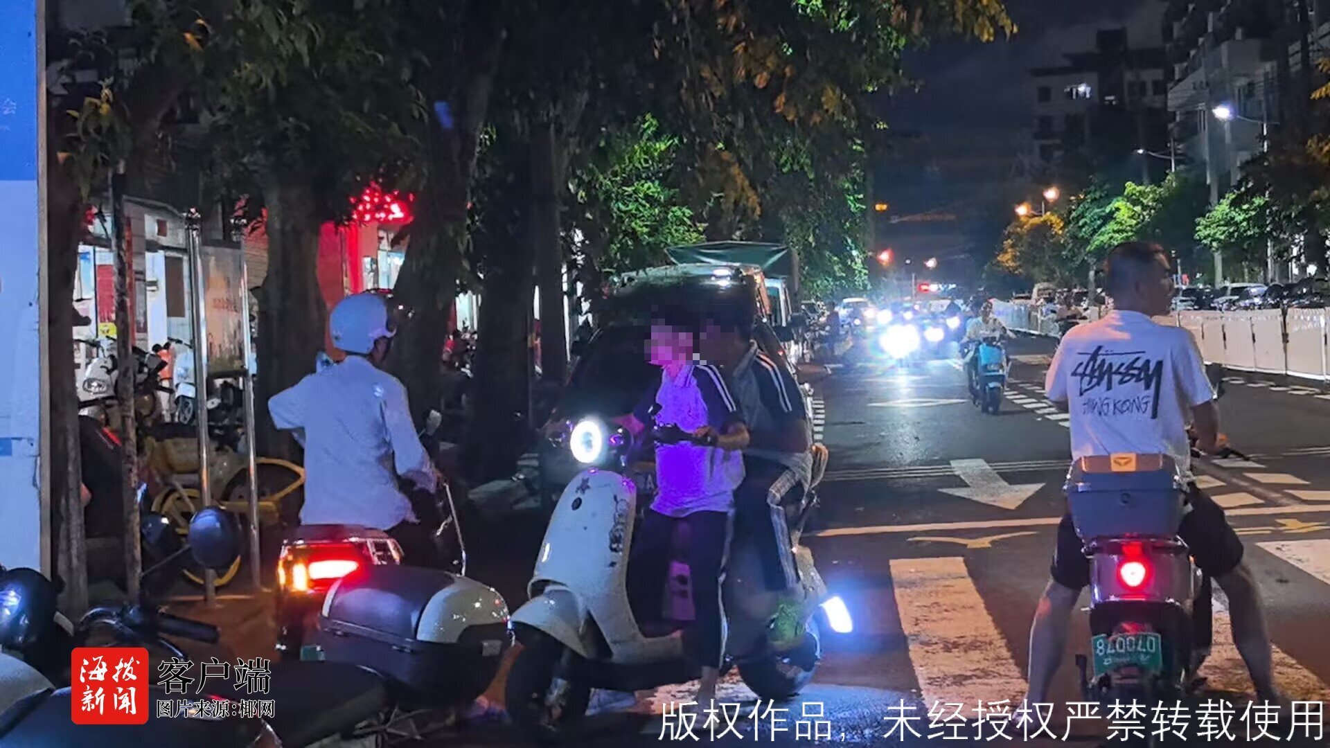 海口初中生骑电动自行车上学成风晚修后“无盔”骑行隐患突出(图1)